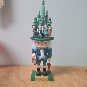 Kurt Adler Glittering Green Nutcracker with Storybook Characters